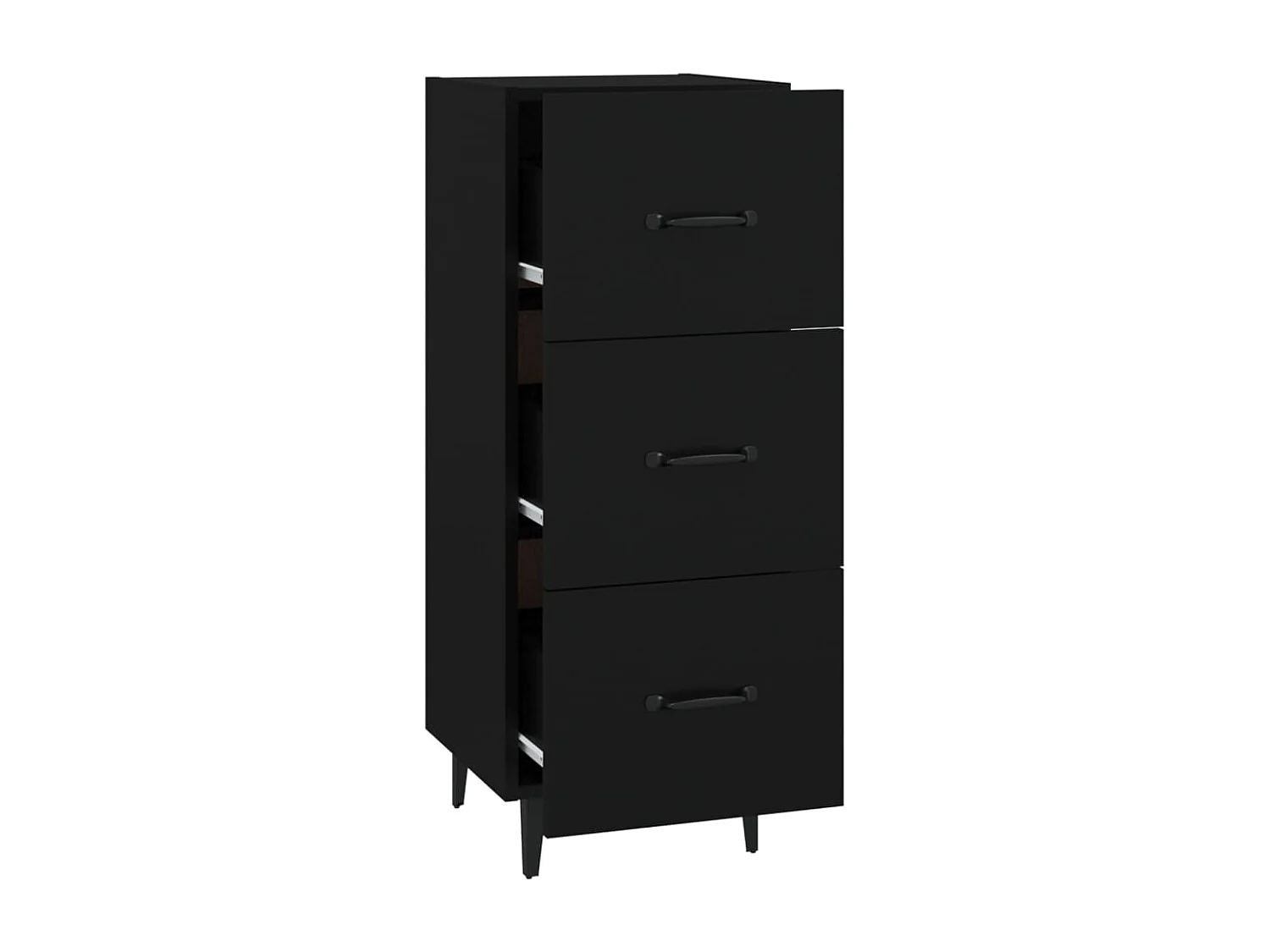 Credenza nera 34,5x34x90 cm in legno ingegnerizzato