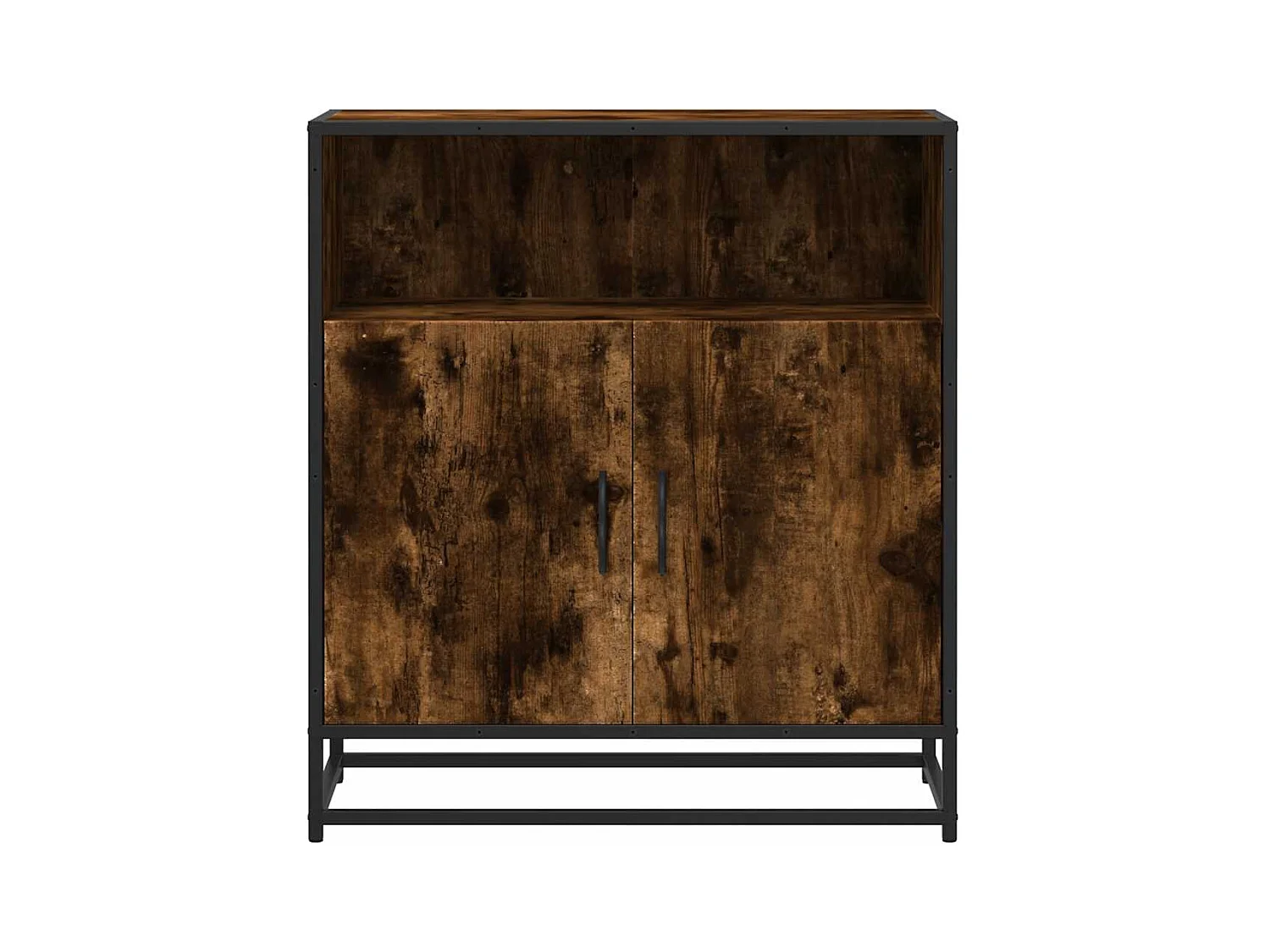 Buffet chêne fumé 68x35x76 cm bois d'ingénierie
