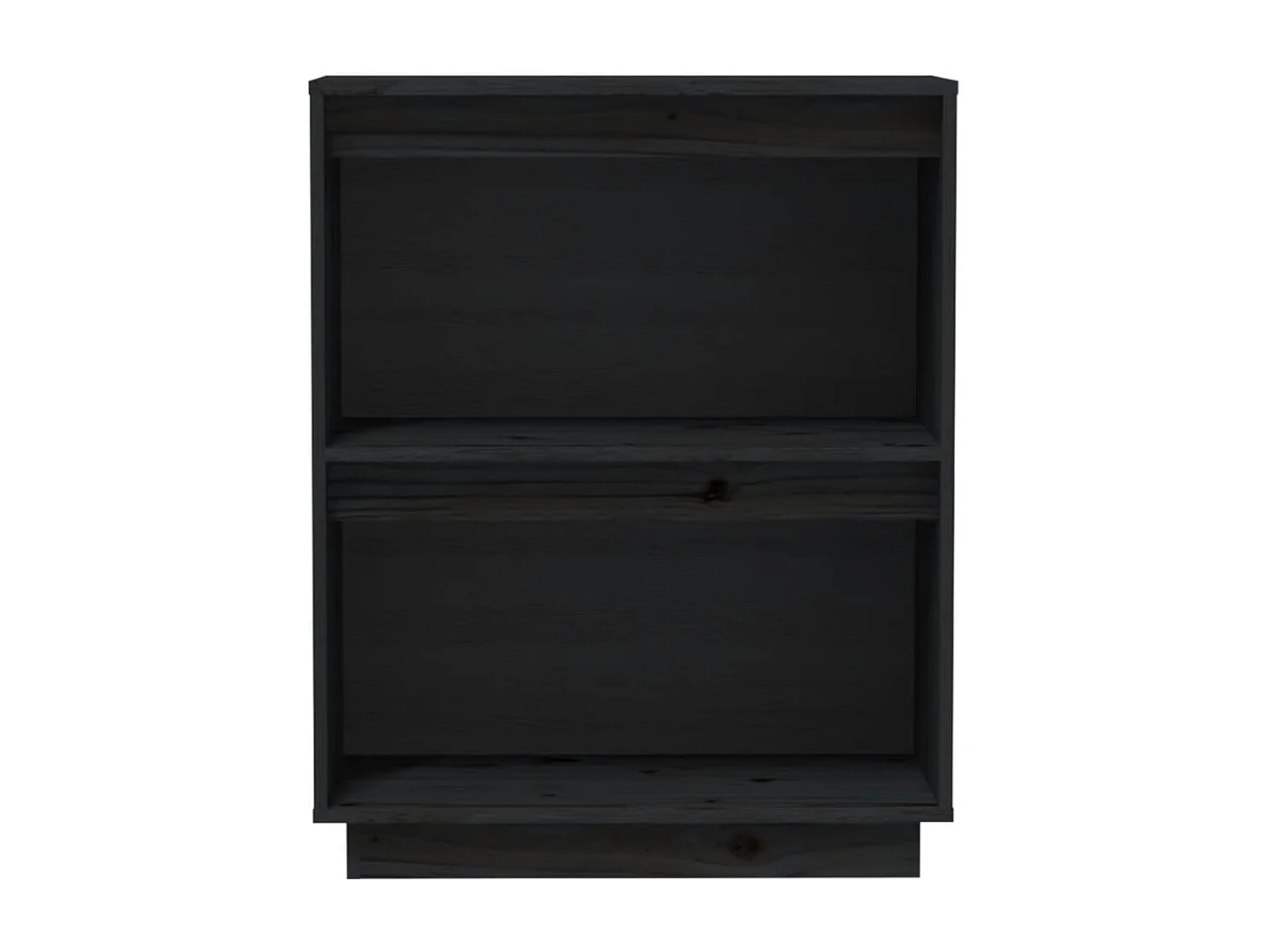 Armoire console Noir 60x34x75 cm Bois de pin solide