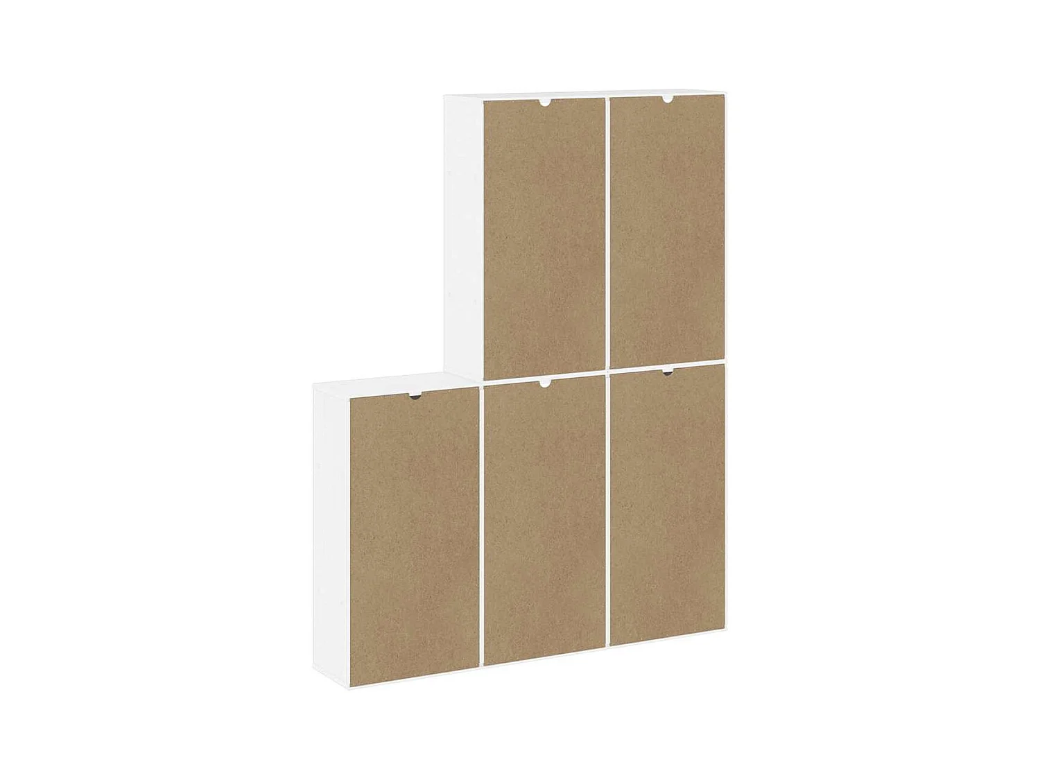 Mobiletto laterale 5 pezzi ODDA bianco 40x24x79 cm in legno massello di pino