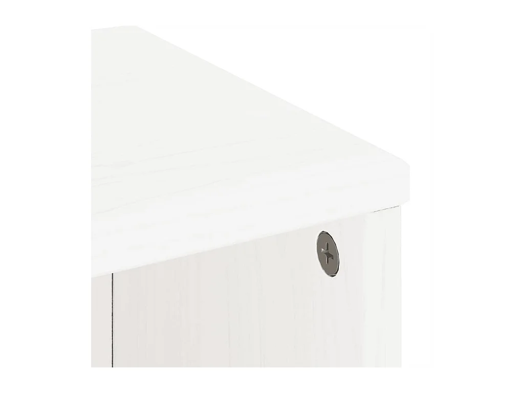 Mobiletto laterale 5 pezzi ODDA bianco 40x24x79 cm in legno massello di pino