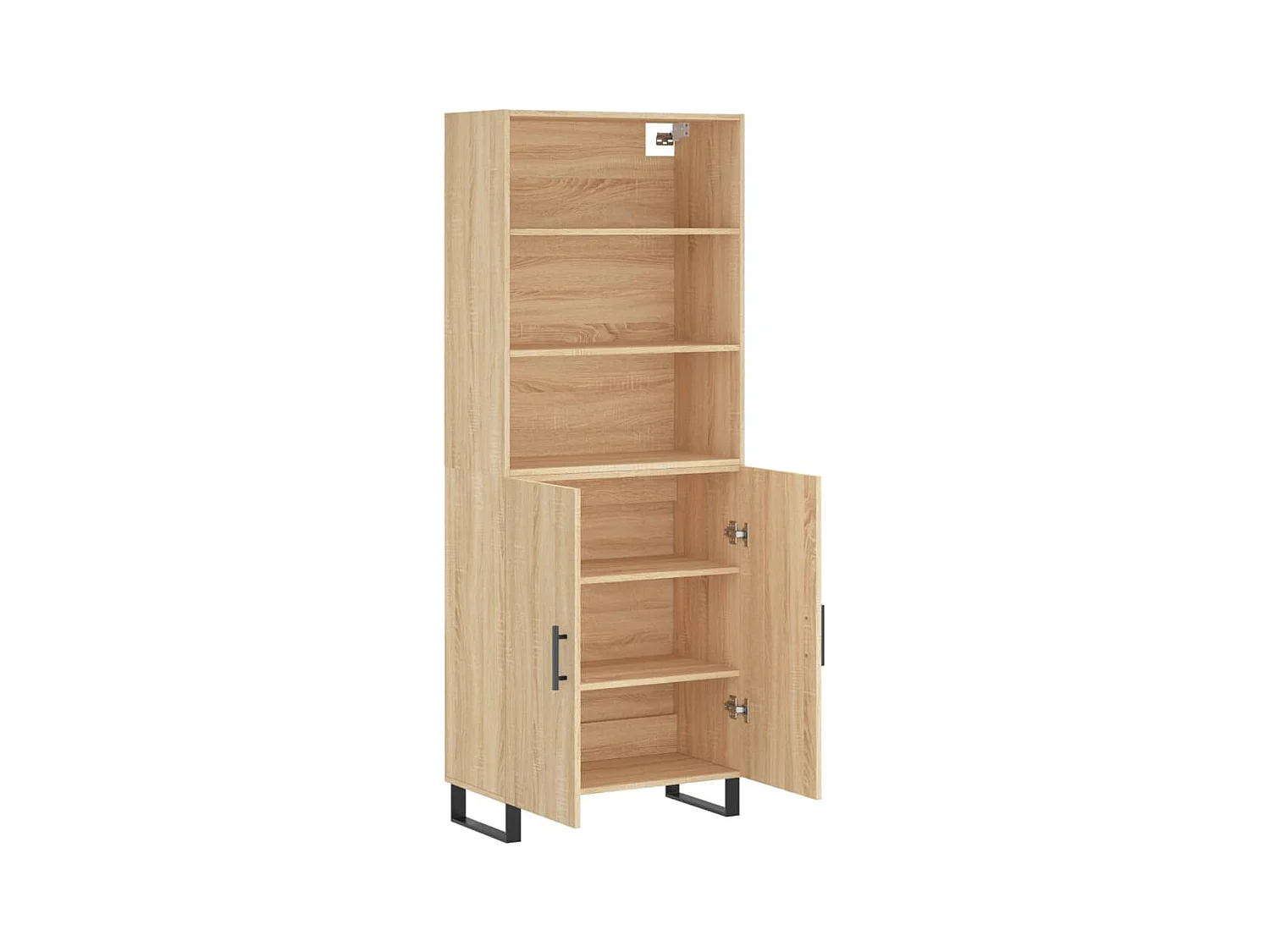 Hoog dressoir Sonoma eiken 69,5x34x180 cm Technisch hout