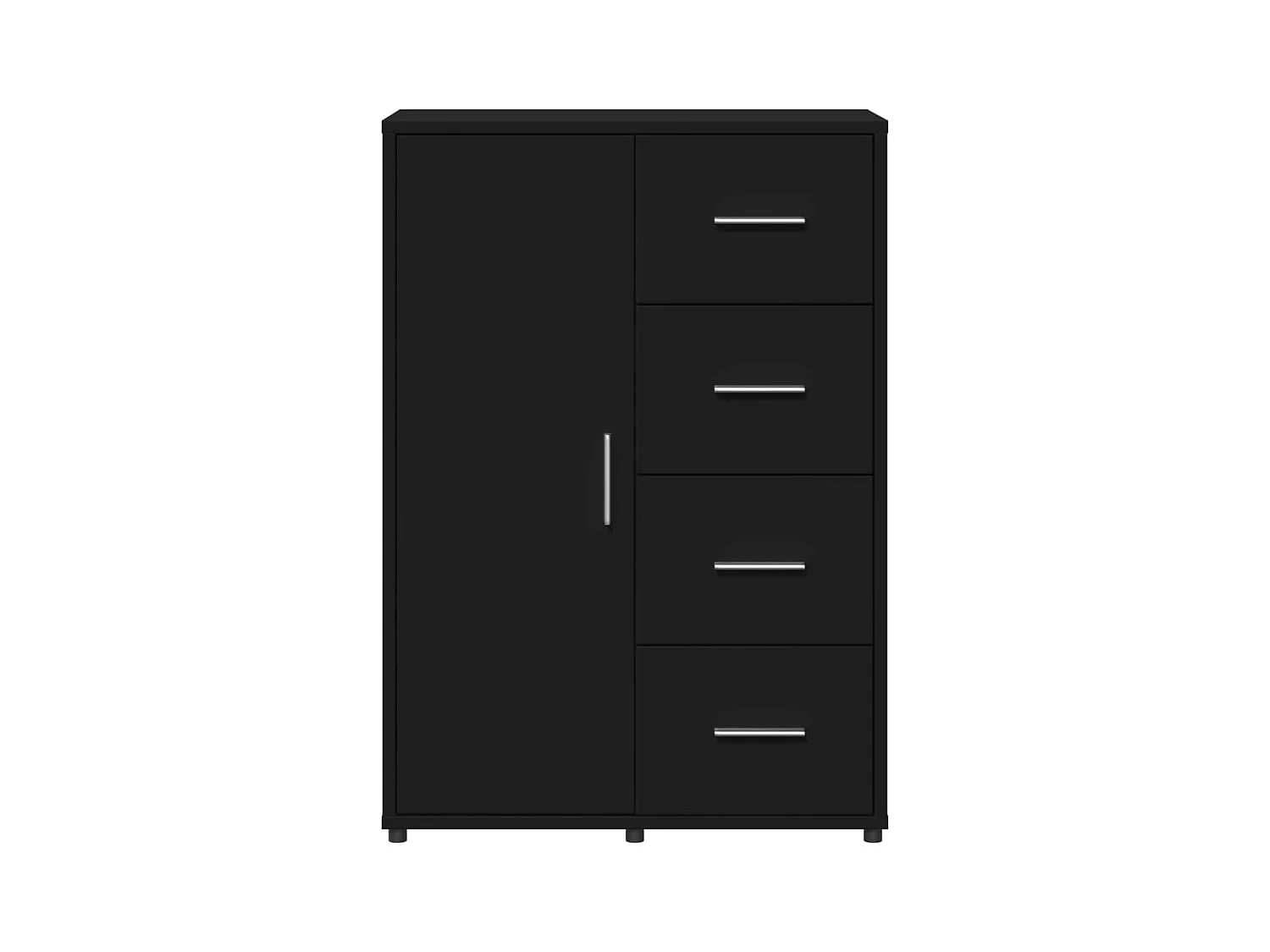 Buffet noir 60x31x84 cm bois d'ingénierie