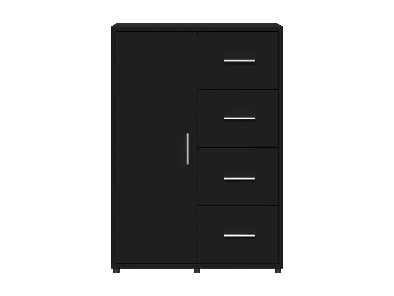 Zwart dressoir 60x31x84 cm bewerkt hout