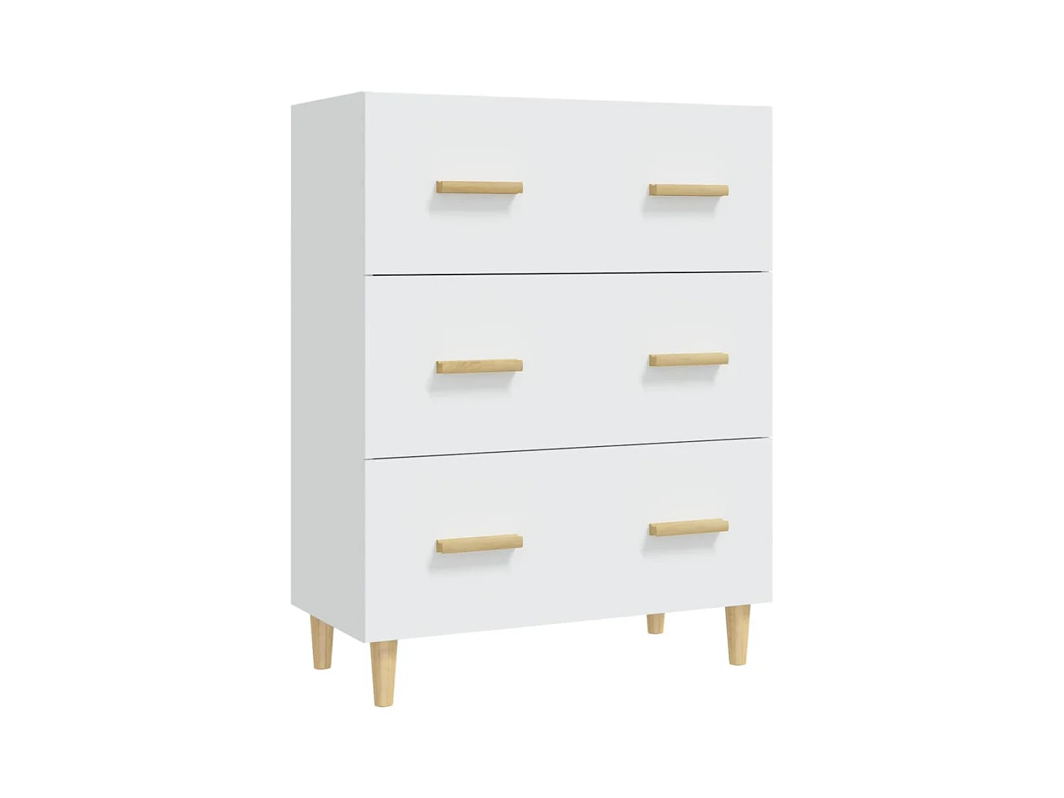 Buffet Blanc 70x34x90 cm Bois d'ingénierie