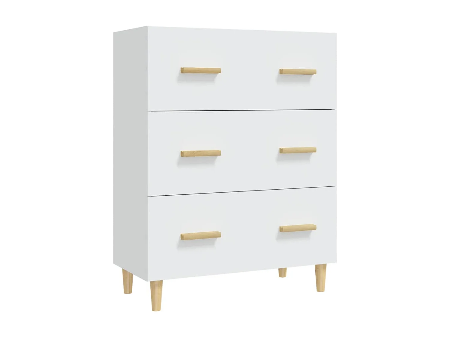 Buffet Blanc 70x34x90 cm Bois d'ingénierie