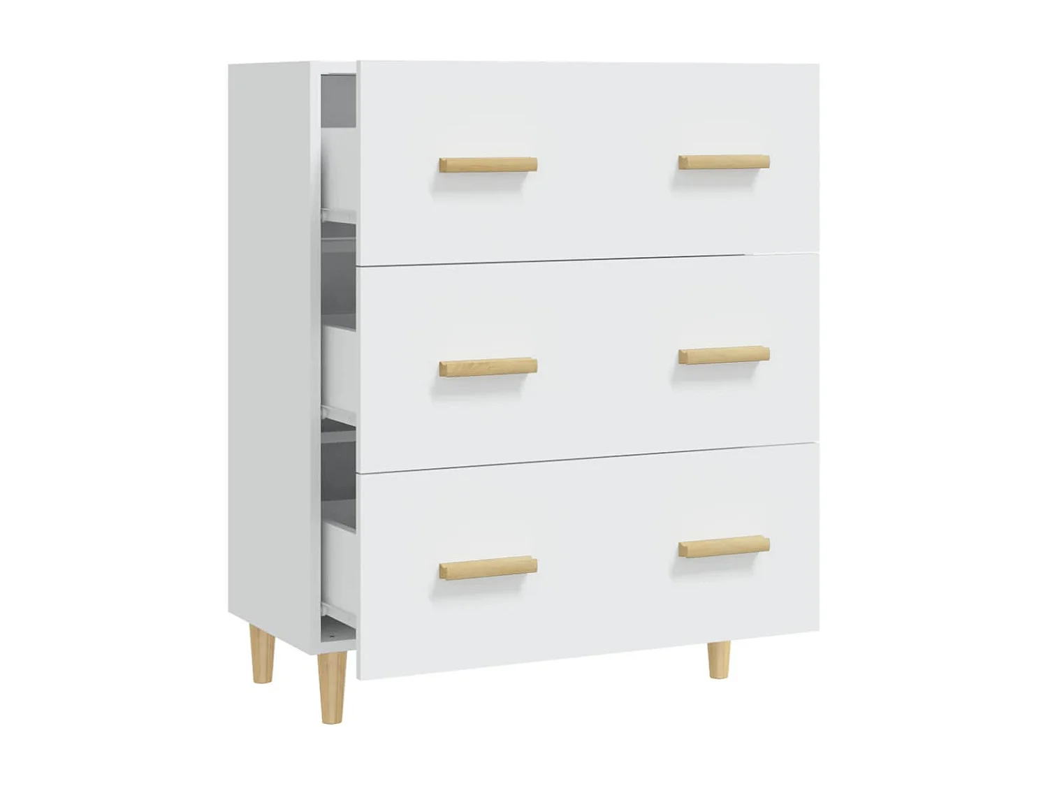 Buffet Blanc 70x34x90 cm Bois d'ingénierie