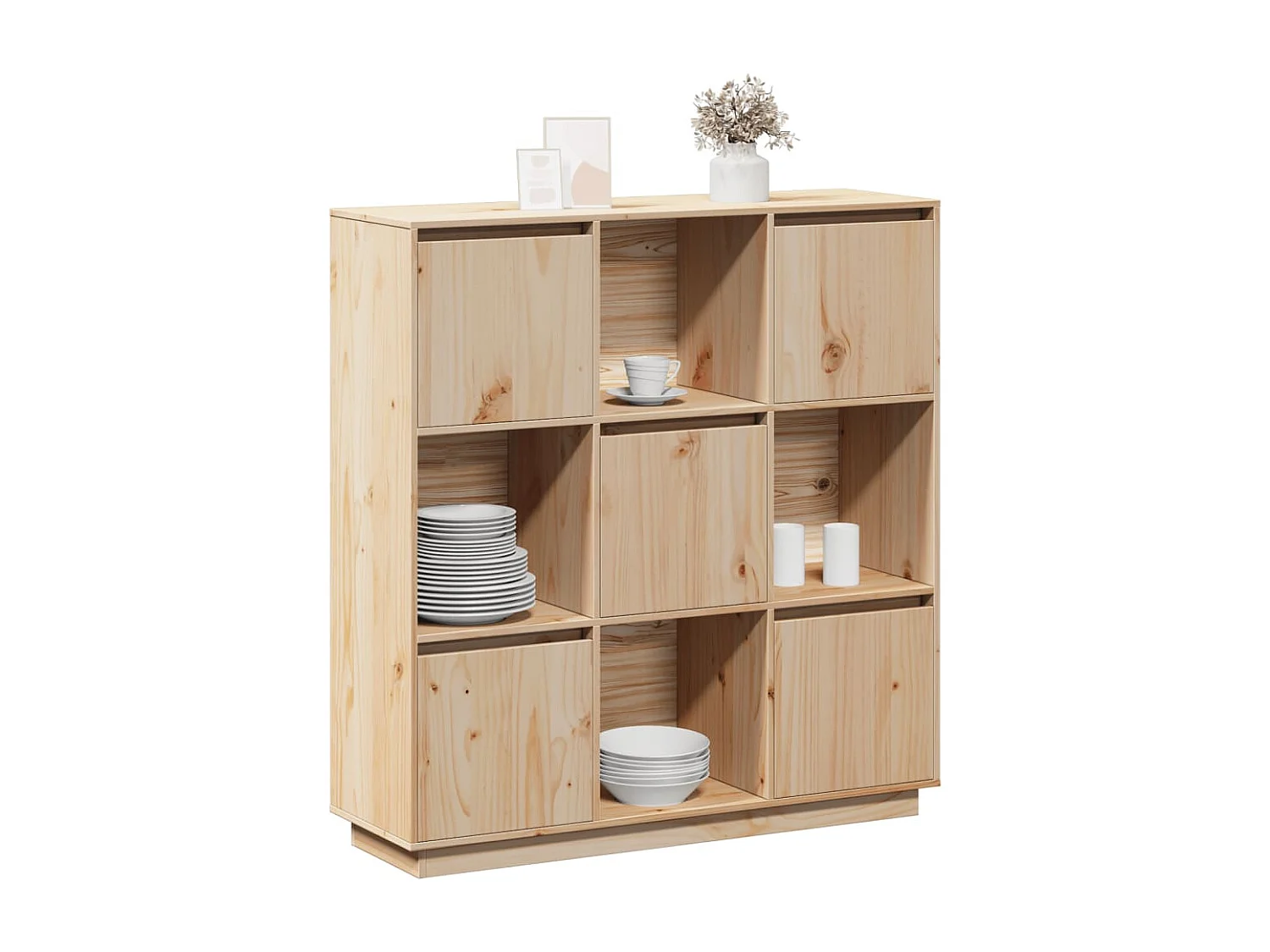 Aparador 110,5x35x117 cm Madera maciza de pino