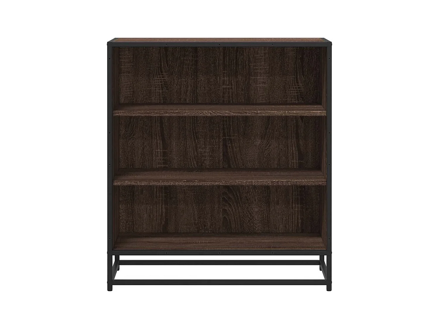 Buffet chêne marron 68x35x76 cm bois d'ingénierie et métal
