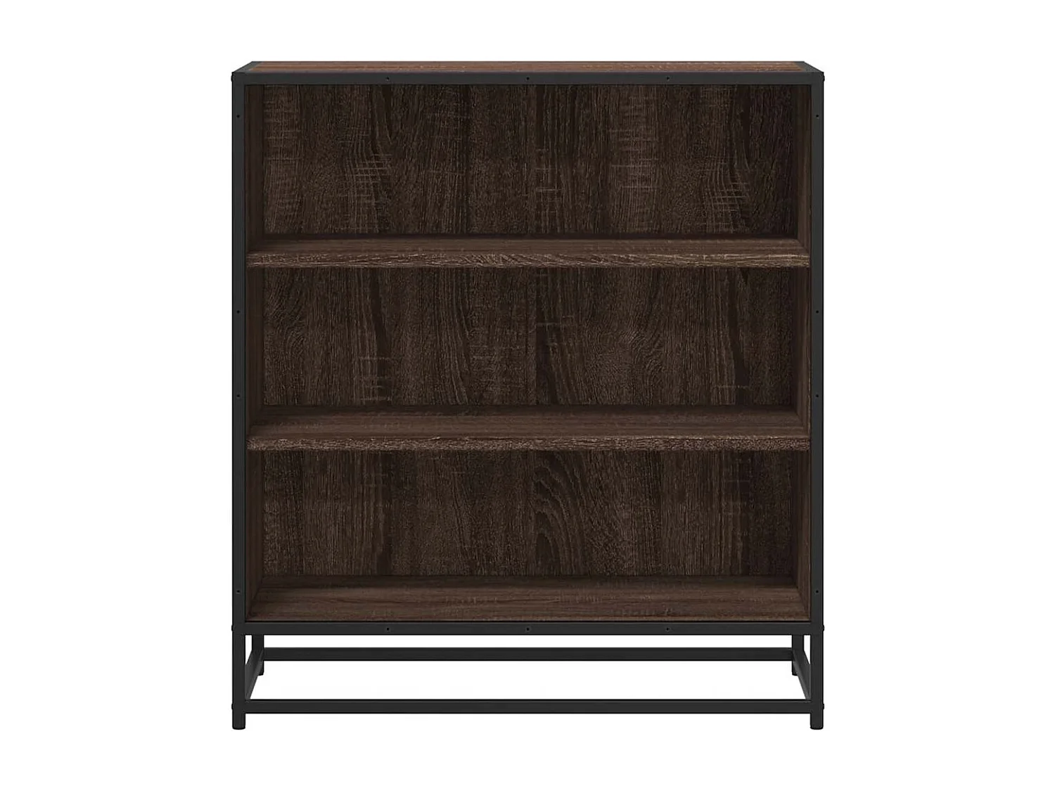 Buffet chêne marron 68x35x76 cm bois d'ingénierie et métal