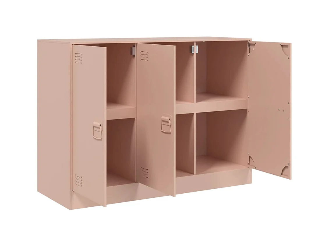 Buffet rose 99x39x73 cm acier