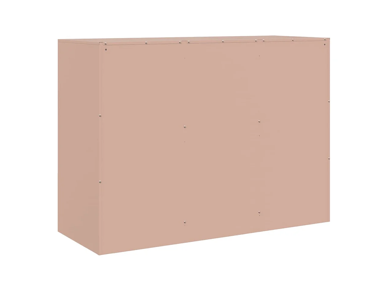 Buffet rose 99x39x73 cm acier