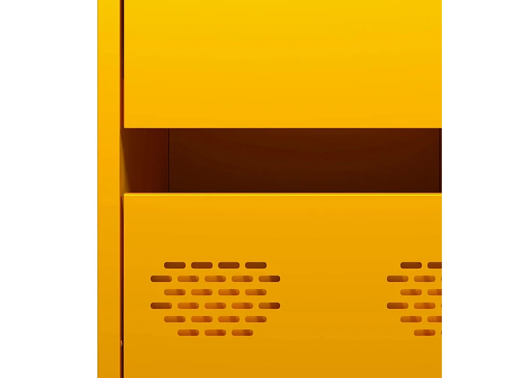 Buffet jaune moutarde 35x39x73,5 cm acier laminé à froid