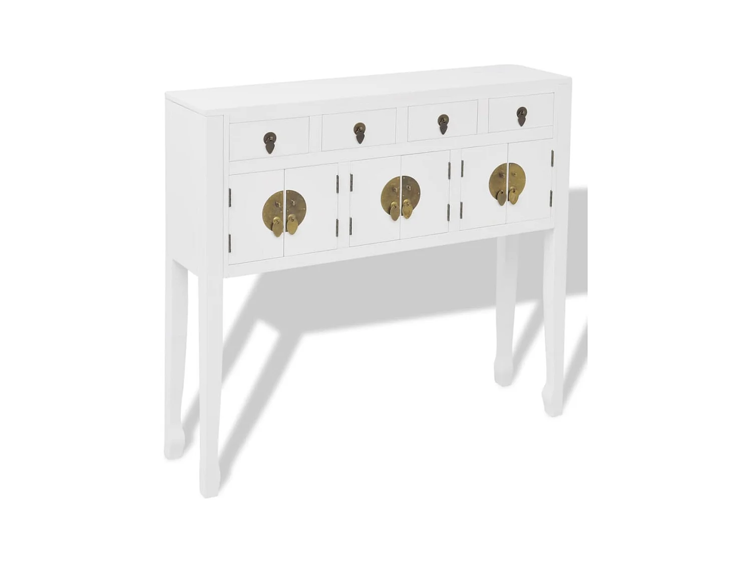 Buffet en style chinois en bois massif Blanc