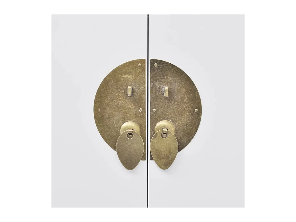 Buffet en style chinois en bois massif Blanc