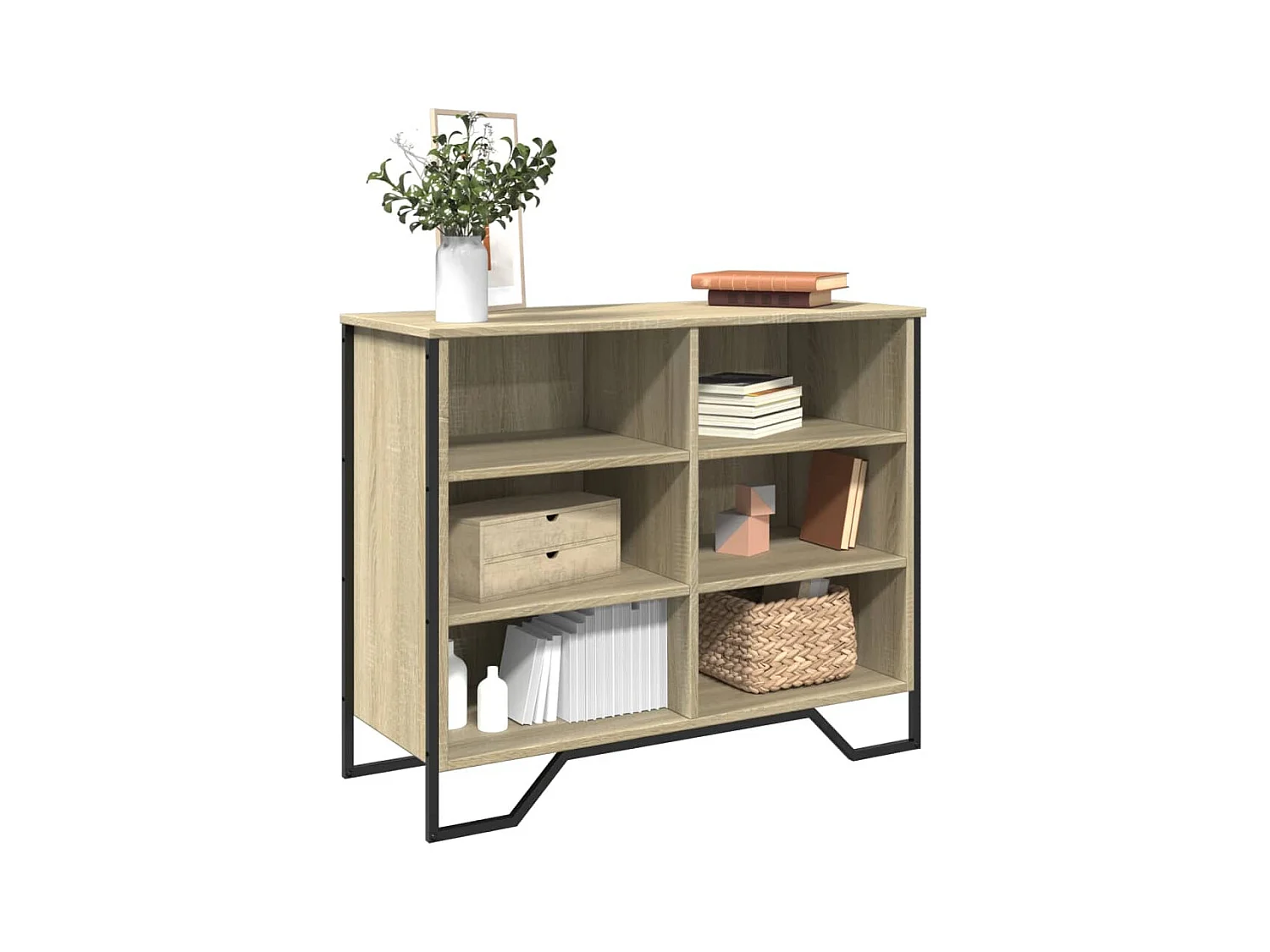 Buffet chêne sonoma 91x35,5x74,5 cm bois d'ingénierie