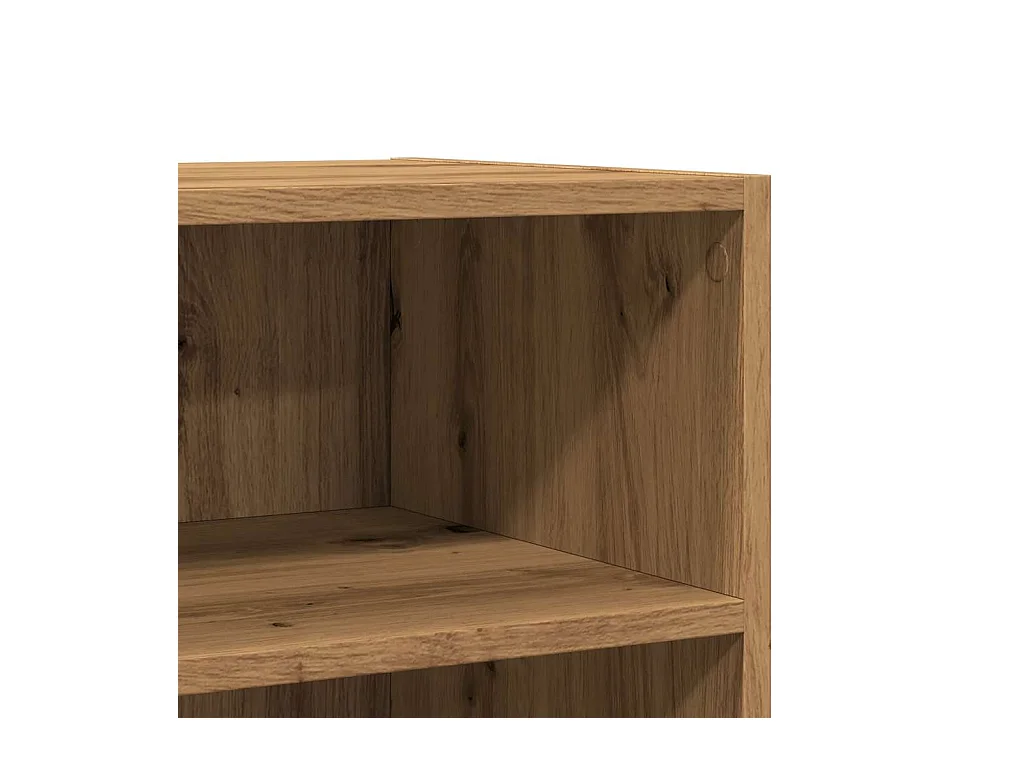 Buffet chêne artisanal 57x35x75 cm bois d'ingénierie