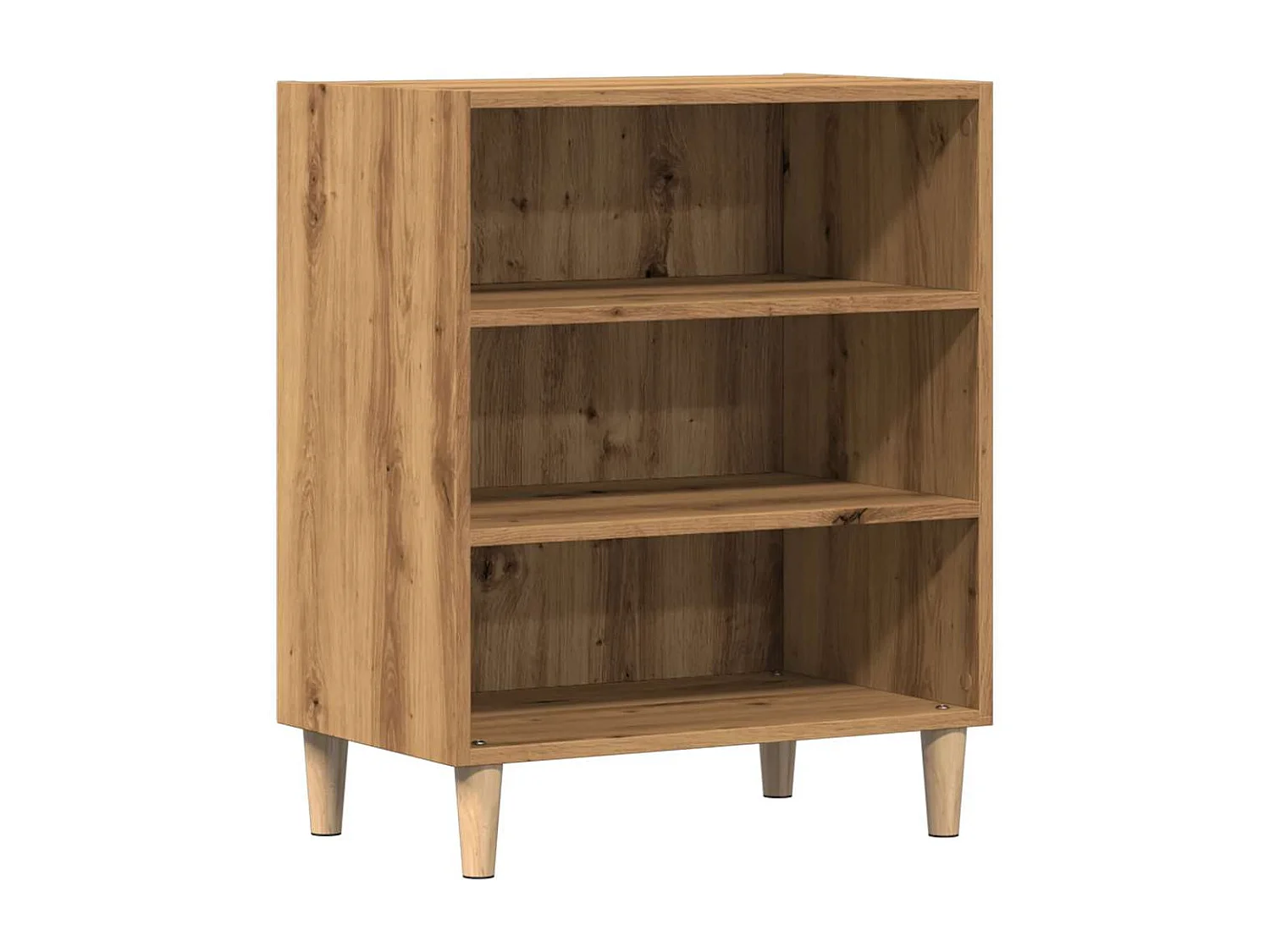 Buffet chêne artisanal 57x35x75 cm bois d'ingénierie