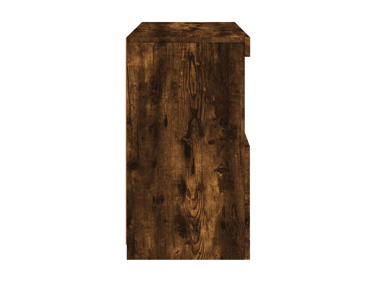 Buffet avec lumières LED chêne fumé 60x37x67 cm