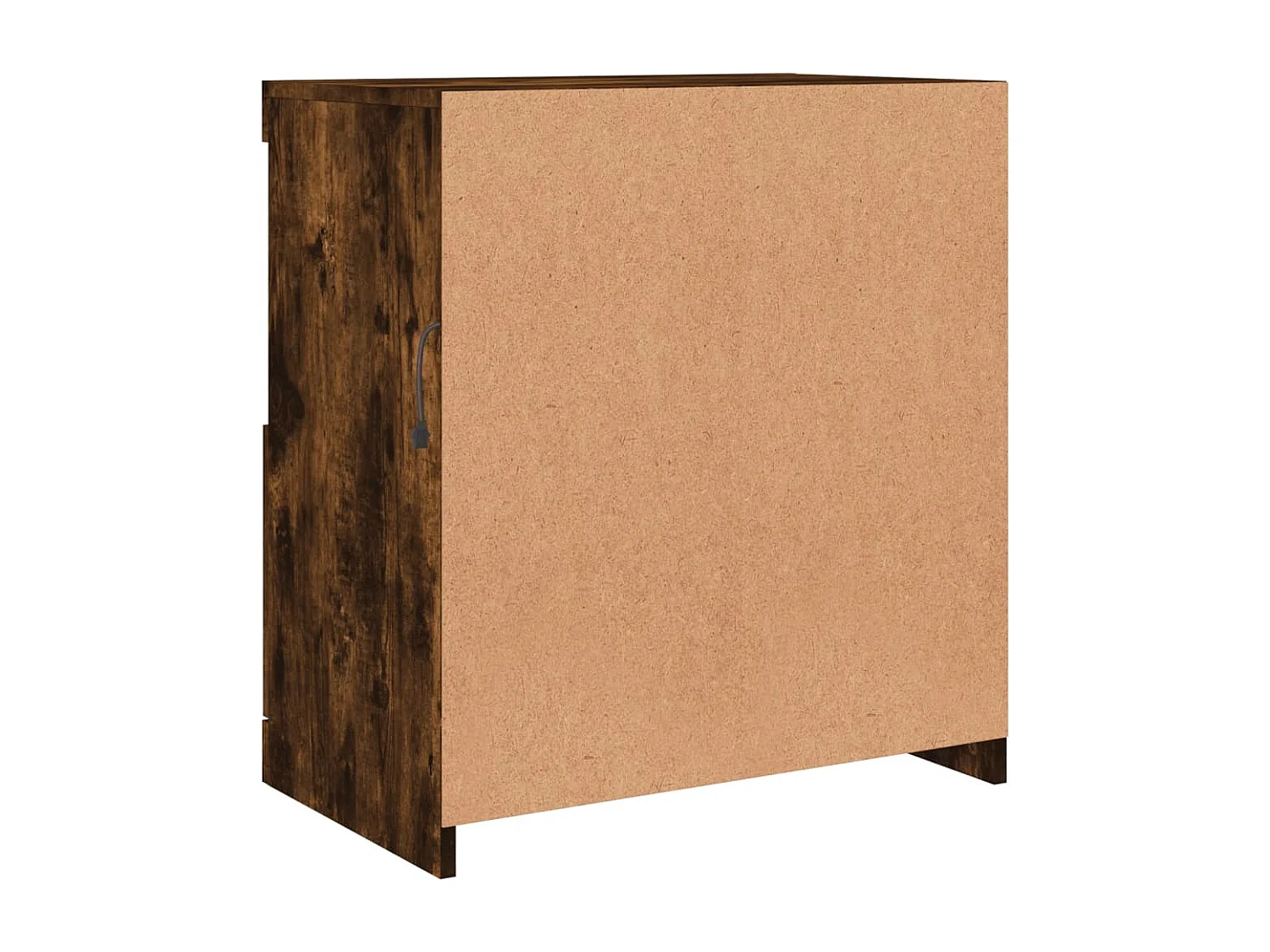 Buffet avec lumières LED chêne fumé 60x37x67 cm