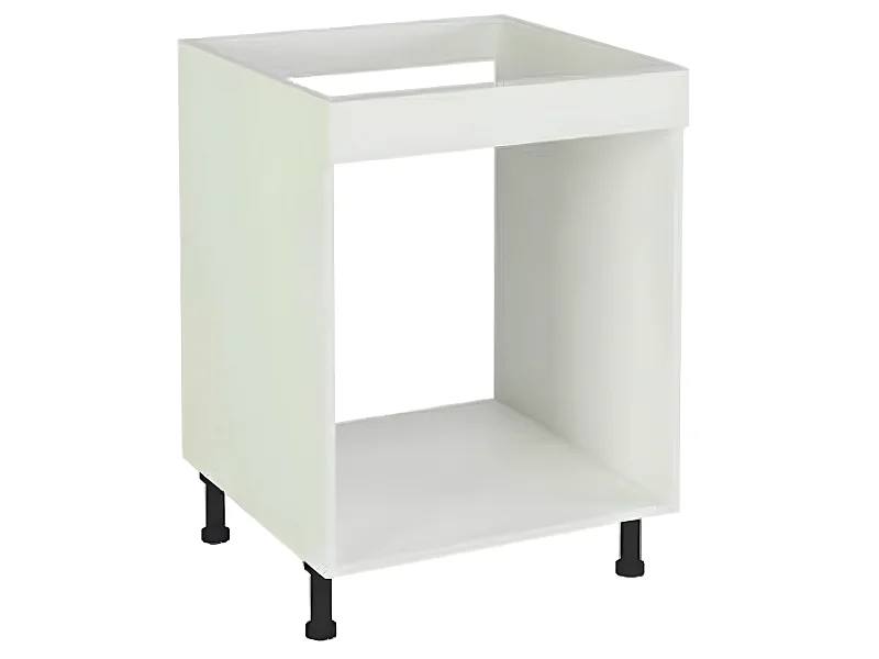 Meuble bas de cuisine pour four coloris blanc - Hauteur 85 x Longueur 60 x profondeur 58 cm