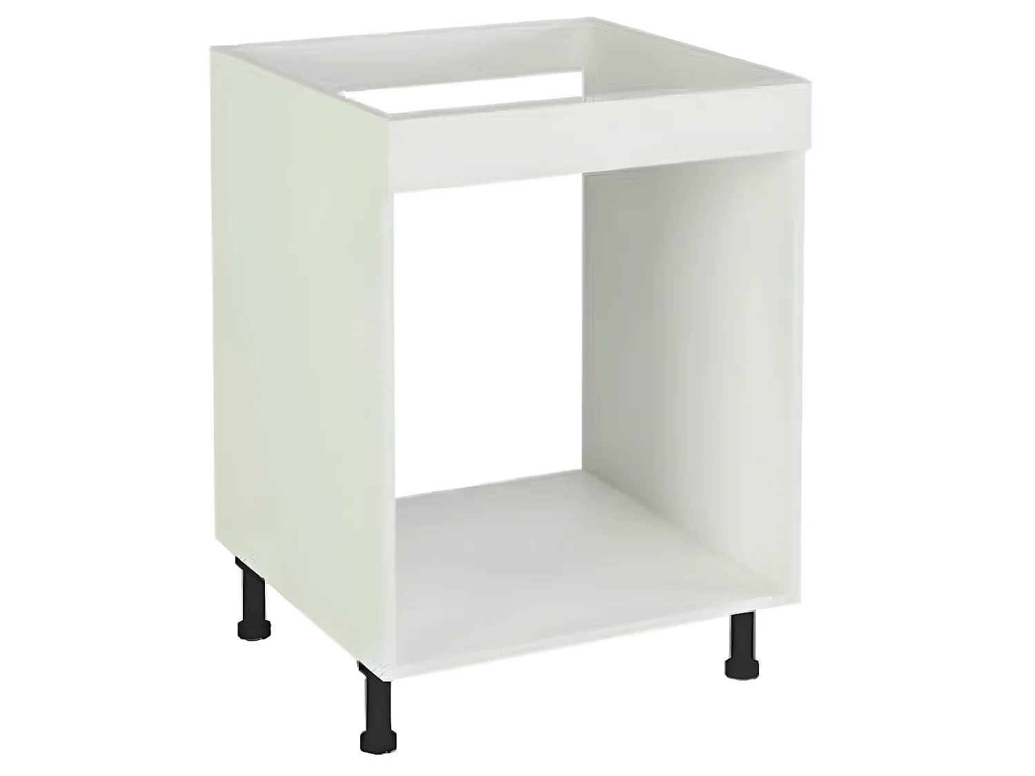 Meuble bas de cuisine pour four coloris blanc - Hauteur 85 x Longueur 60 x profondeur 58 cm
