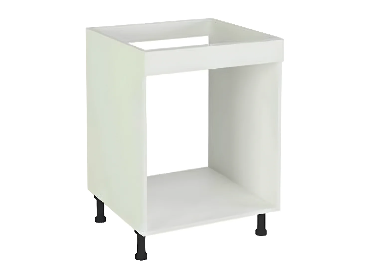 Meuble bas de cuisine pour four coloris blanc - Hauteur 85 x Longueur 60 x profondeur 58 cm