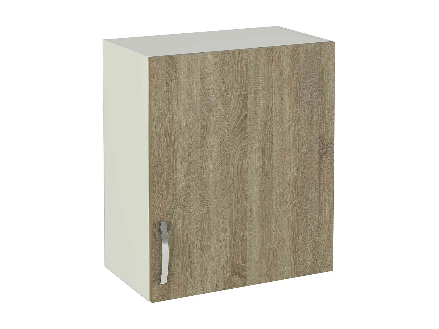 Meuble haut de cuisine 1 porte coloris chêne cortez - Hauteur 70 x Longueur 60 x profondeur 33 cm