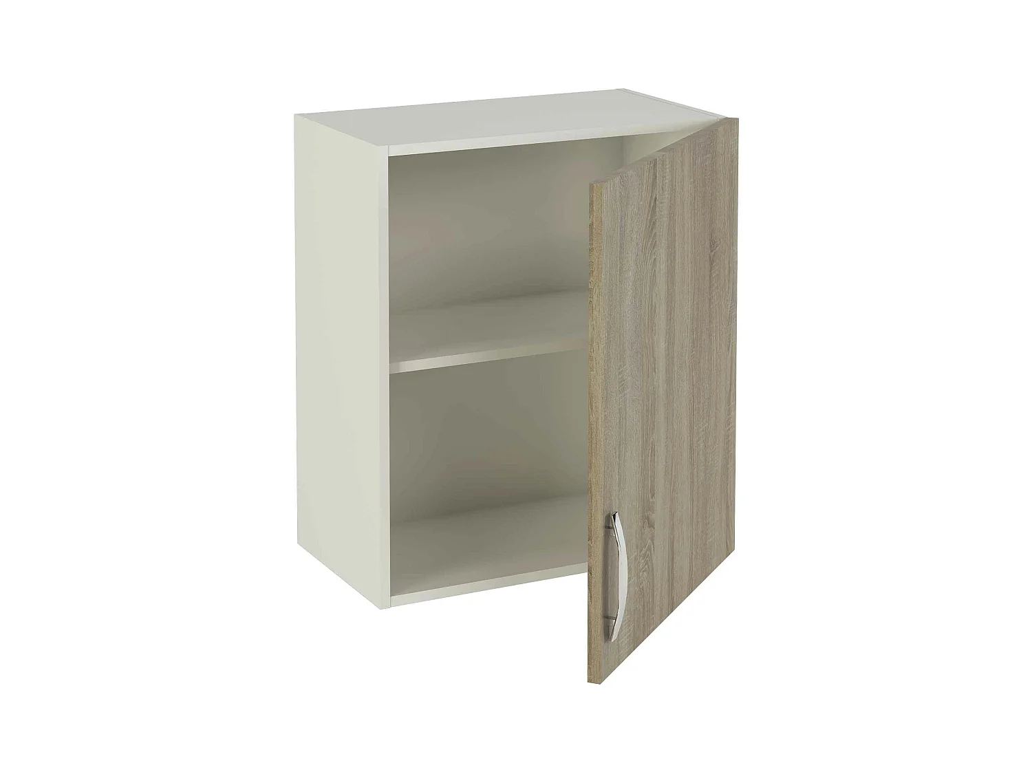 Meuble haut de cuisine 1 porte coloris chêne cortez - Hauteur 70 x Longueur 60 x profondeur 33 cm