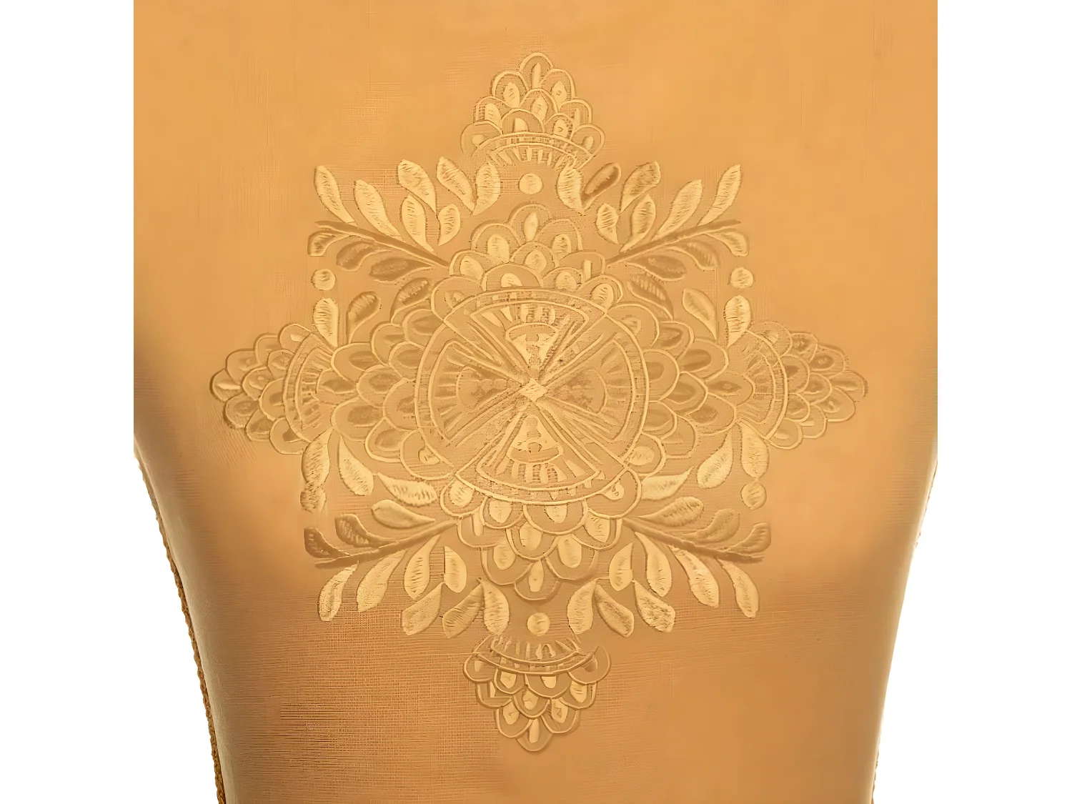 Buste de couture, mannequin de présentation Grand modèle en tissu / bois coloris jaune ocre - Longueur 38 x Profondeur 38 x Hauteur 168 cm