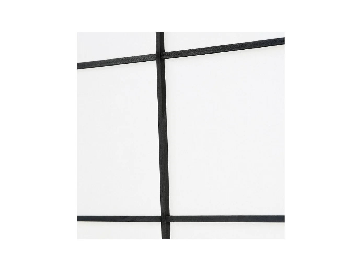 Paravent japonais grands carreaux bois noir et papier de riz - 6 pans - Dim : H 175 cm