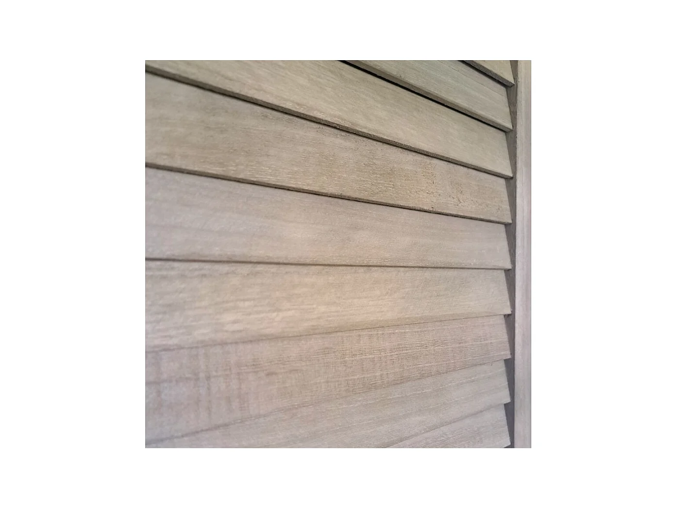 Paravent persienne de 3 pans en bois, coloris brun - Dim : H170 x L120cm