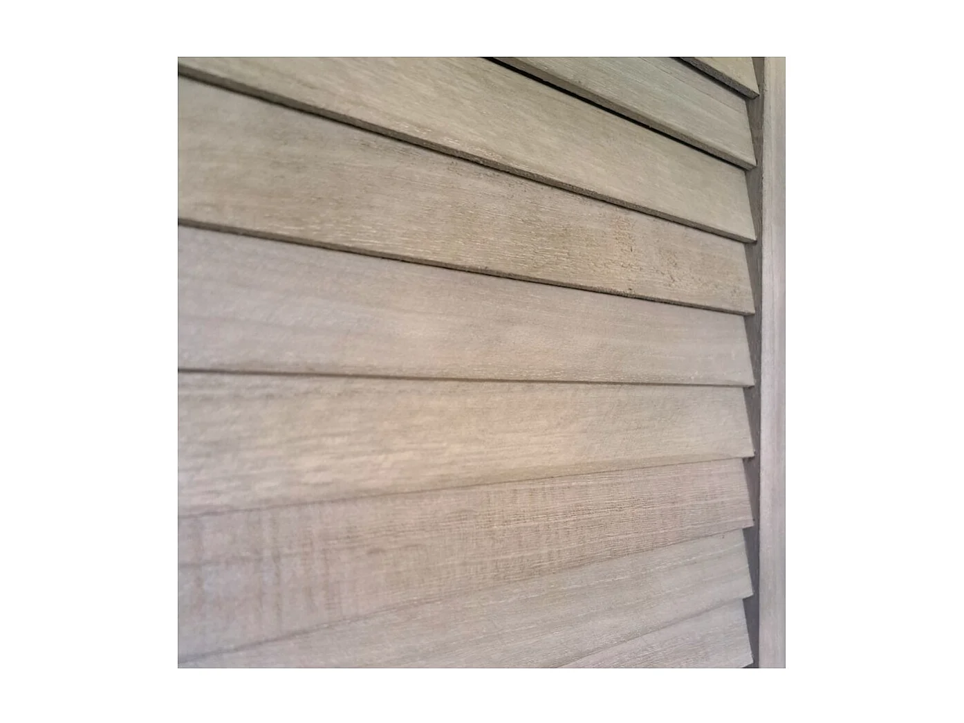 Paravent persienne de 3 pans en bois, coloris brun - Dim : H170 x L120cm