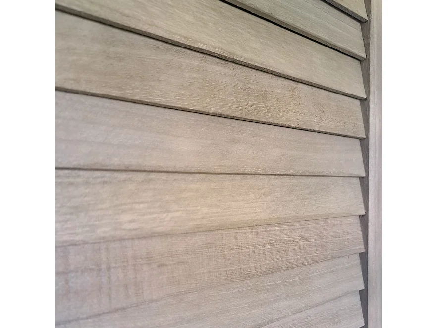 Paravent persienne de 4 pans en bois, coloris brun - Dim : H170 x L160cm