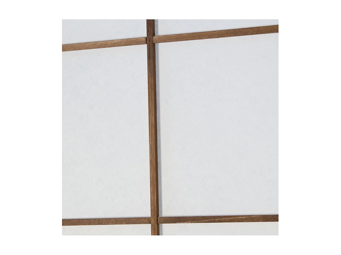 Paravent japonais Shoji en bois brun de 3 pans L132 x H175 x P2 cm