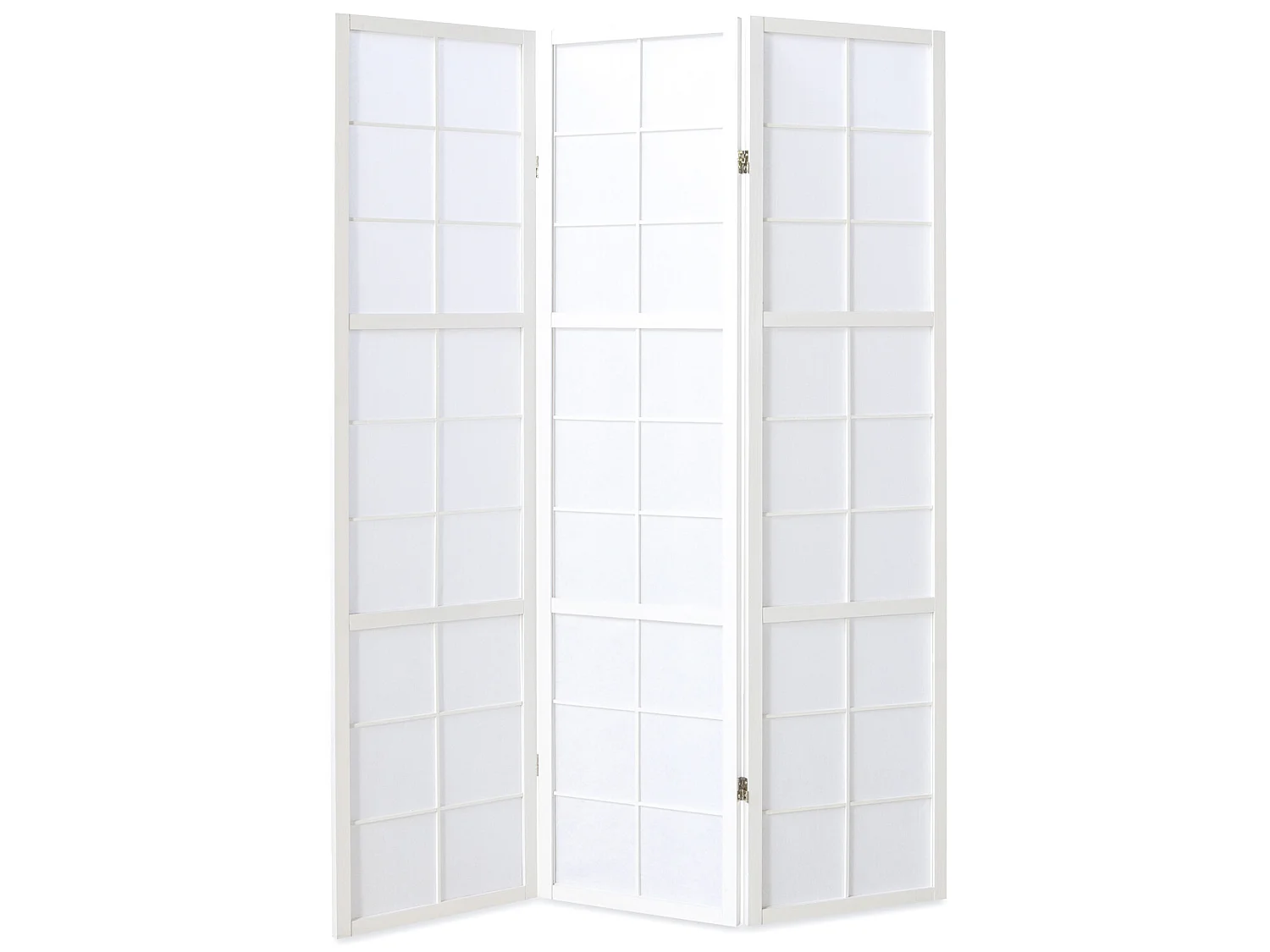 Paravent japonais Shoji en bois blanc de 3 pans