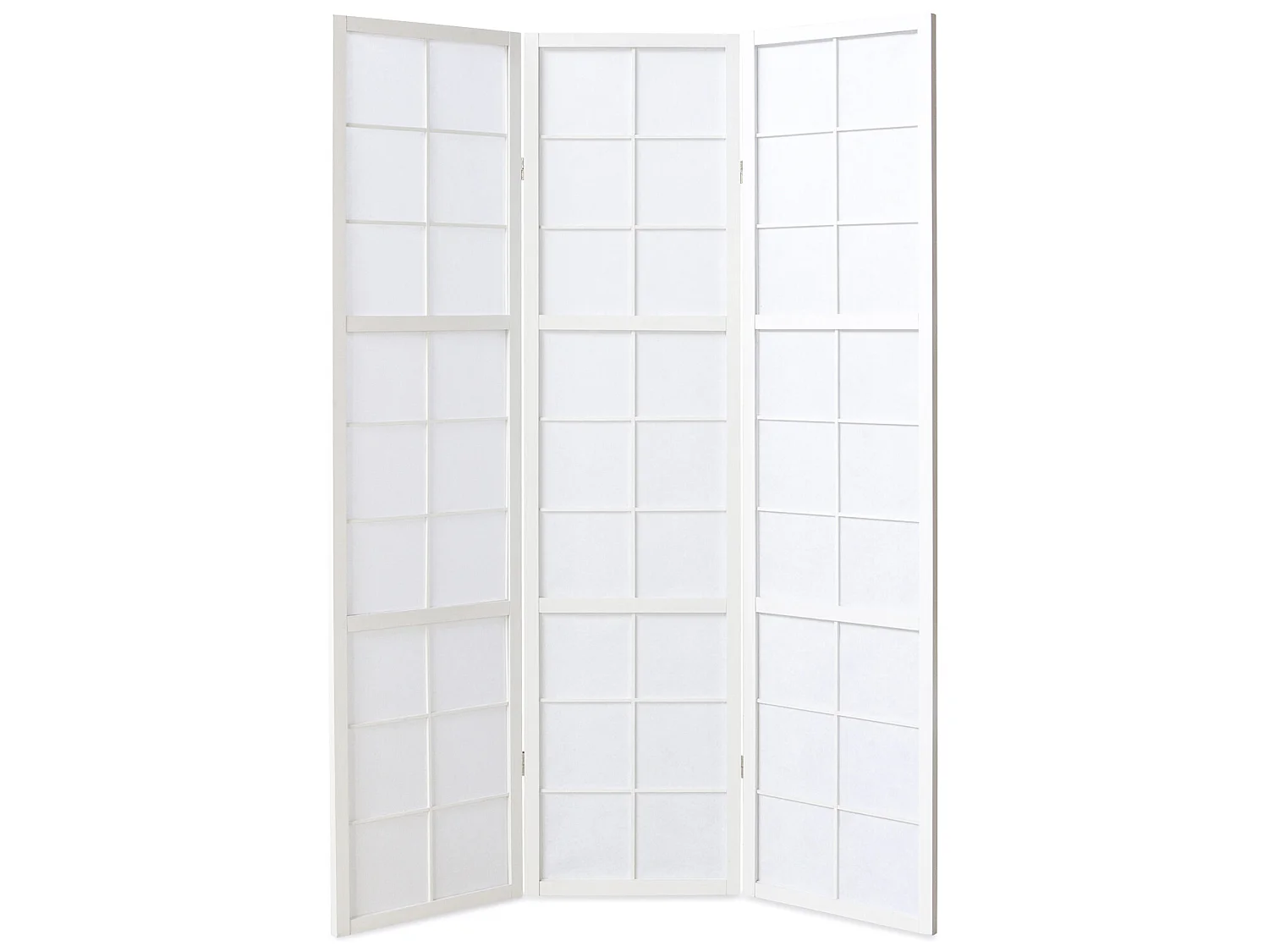 Paravent japonais Shoji en bois blanc de 3 pans