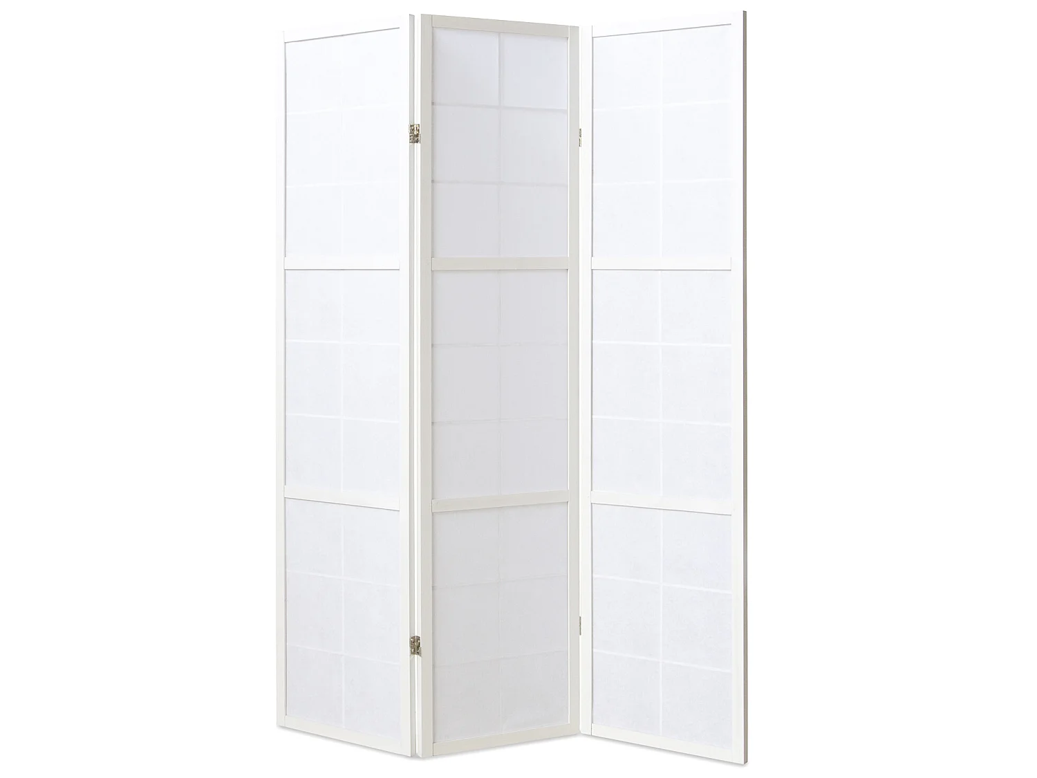 Paravent japonais Shoji en bois blanc de 3 pans