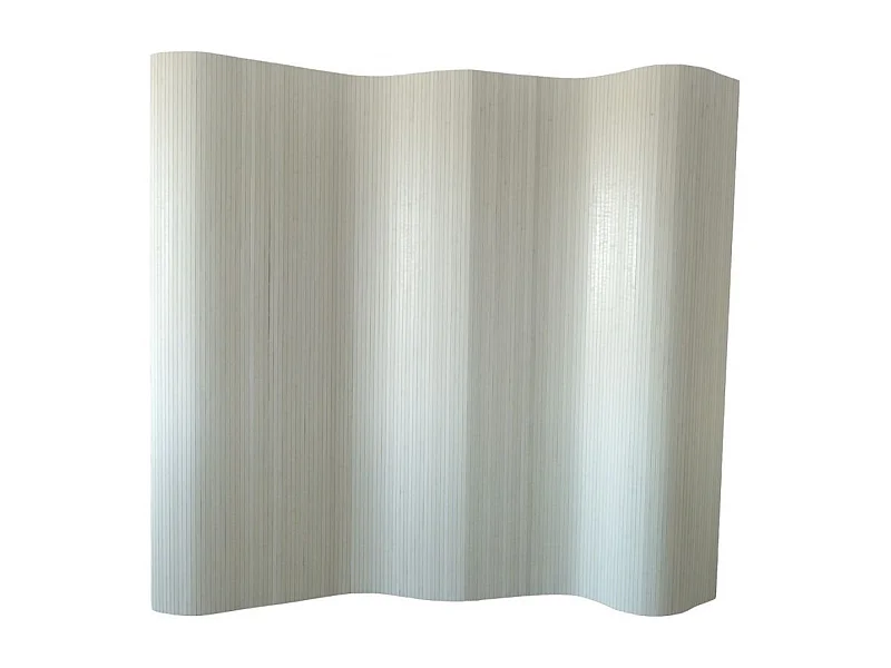 Paravent bambou coloris blanc, 200 x 250 cm