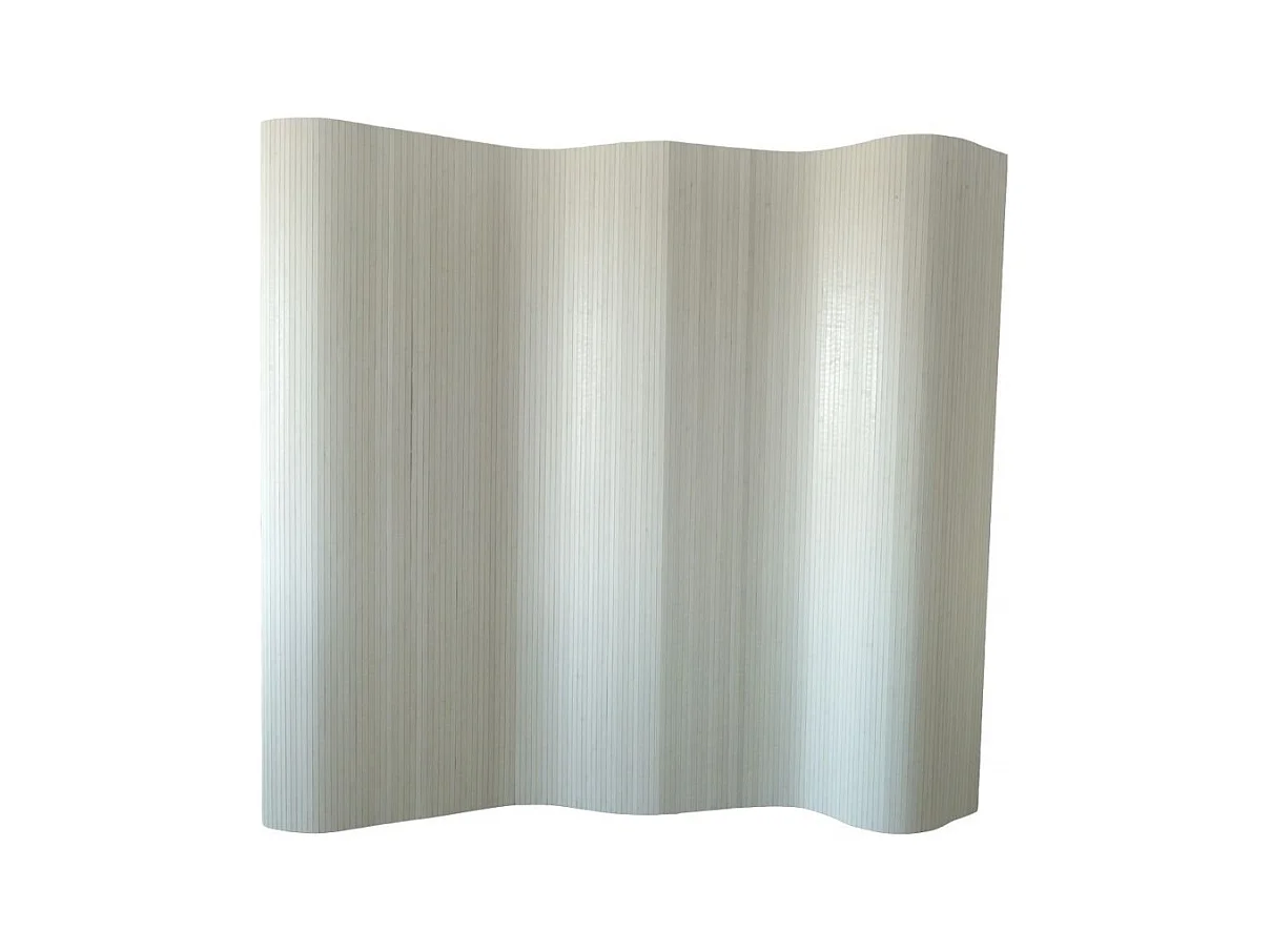 Paravent bambou coloris blanc, 200 x 250 cm