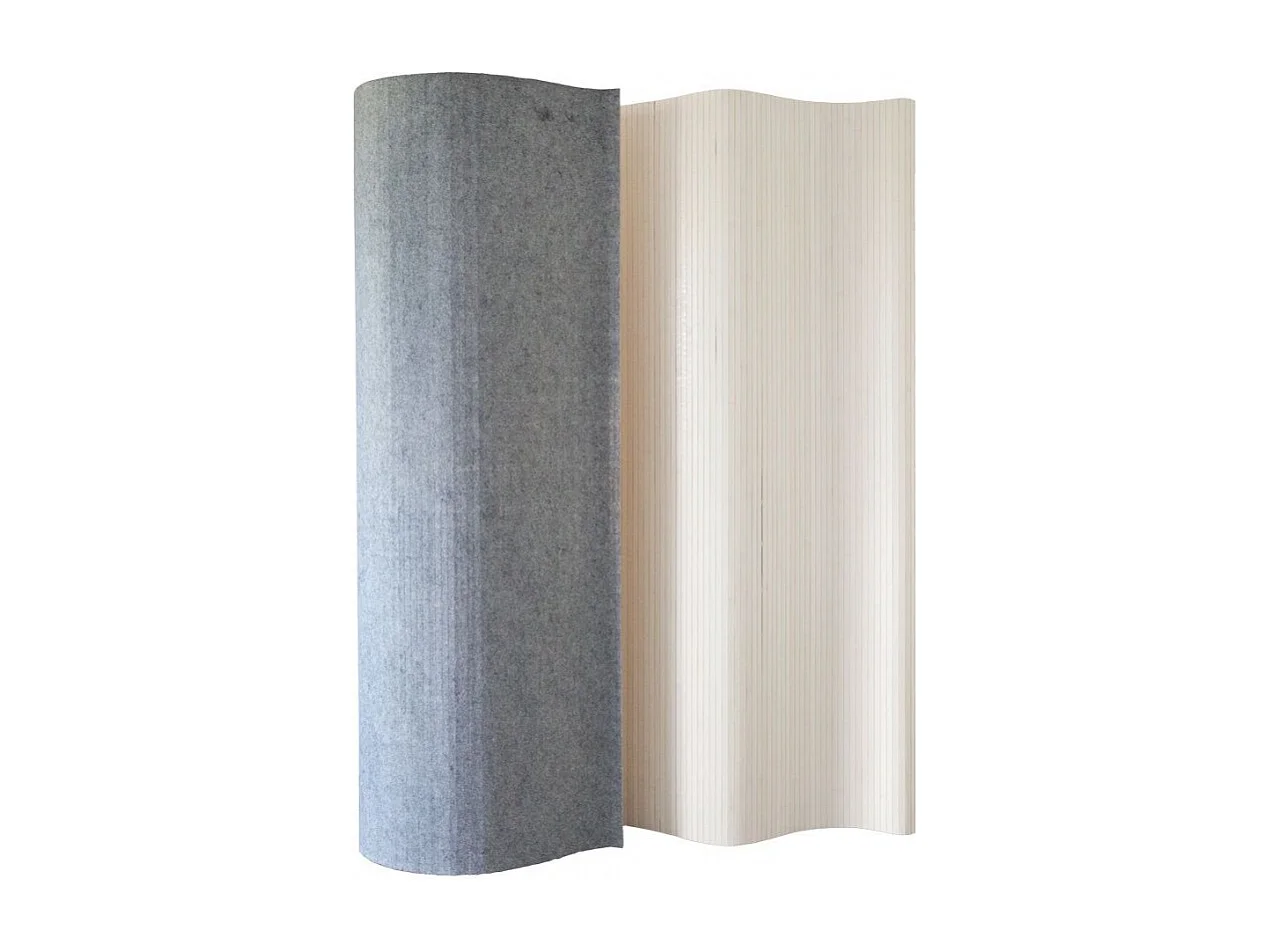 Paravent bambou coloris blanc, 200 x 250 cm