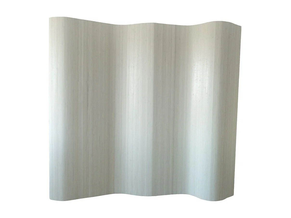 Paravent bambou coloris blanc, 200 x 250 cm