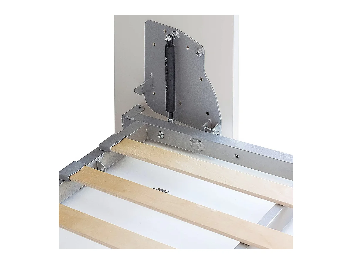 Lit d'appoint escamotable coloris blanc - couchage longueur 190 x largeur 90 cm