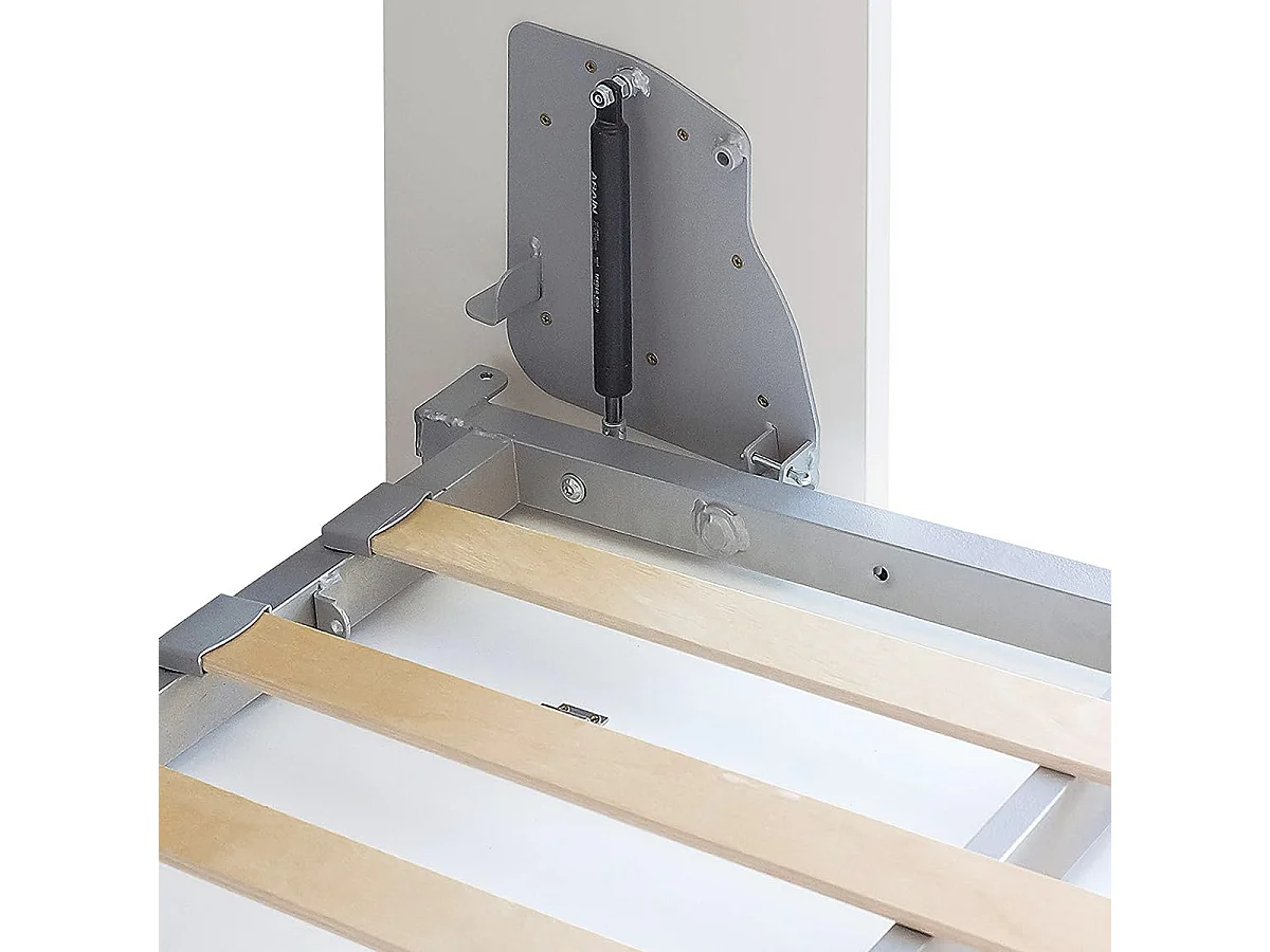 Lit d'appoint escamotable coloris blanc - couchage longueur 190 x largeur 90 cm