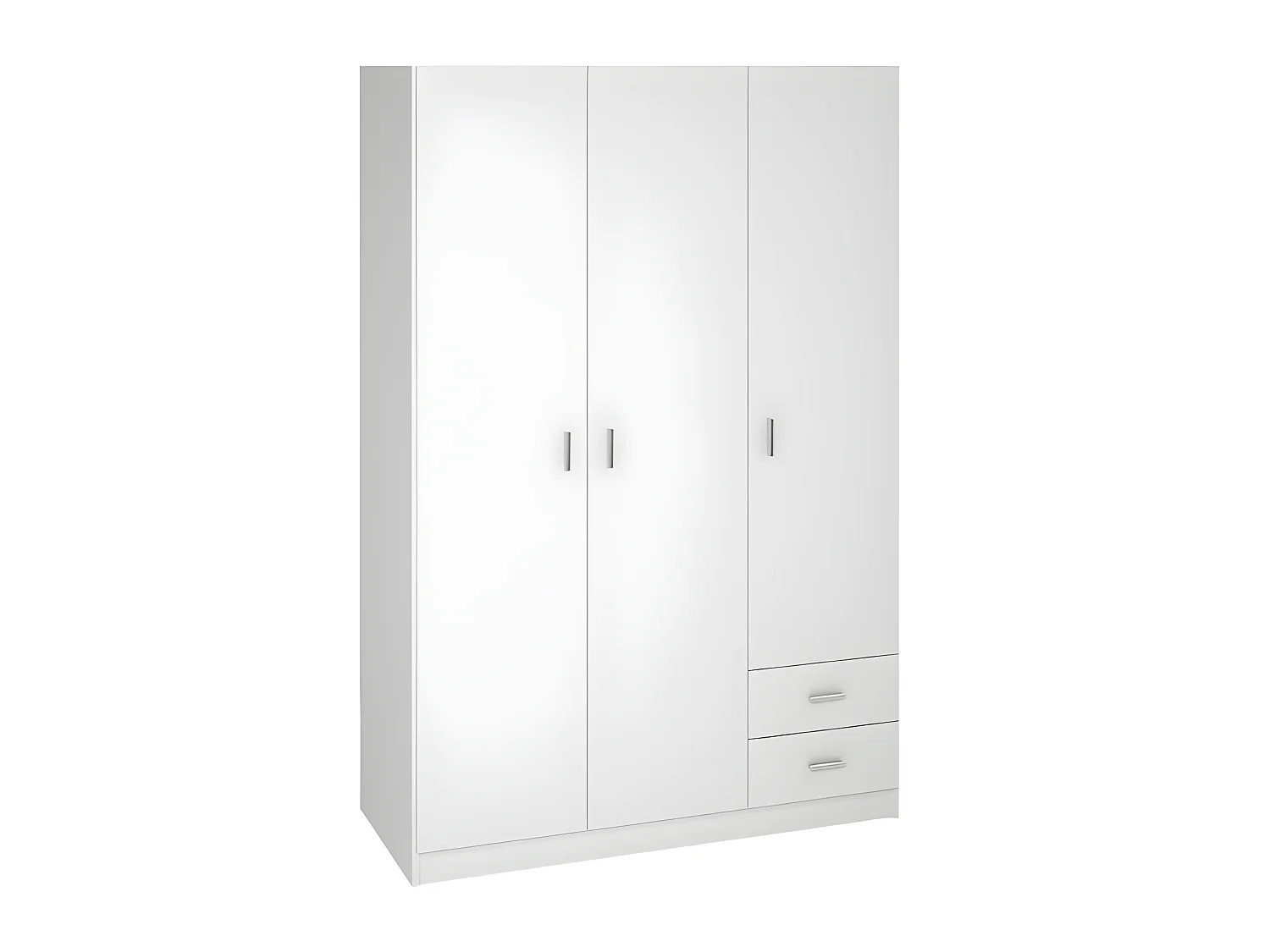Armoire placard / meuble de rangement coloris blanc - Hauteur 180 x Longueur 120 x Profondeur 52 cm