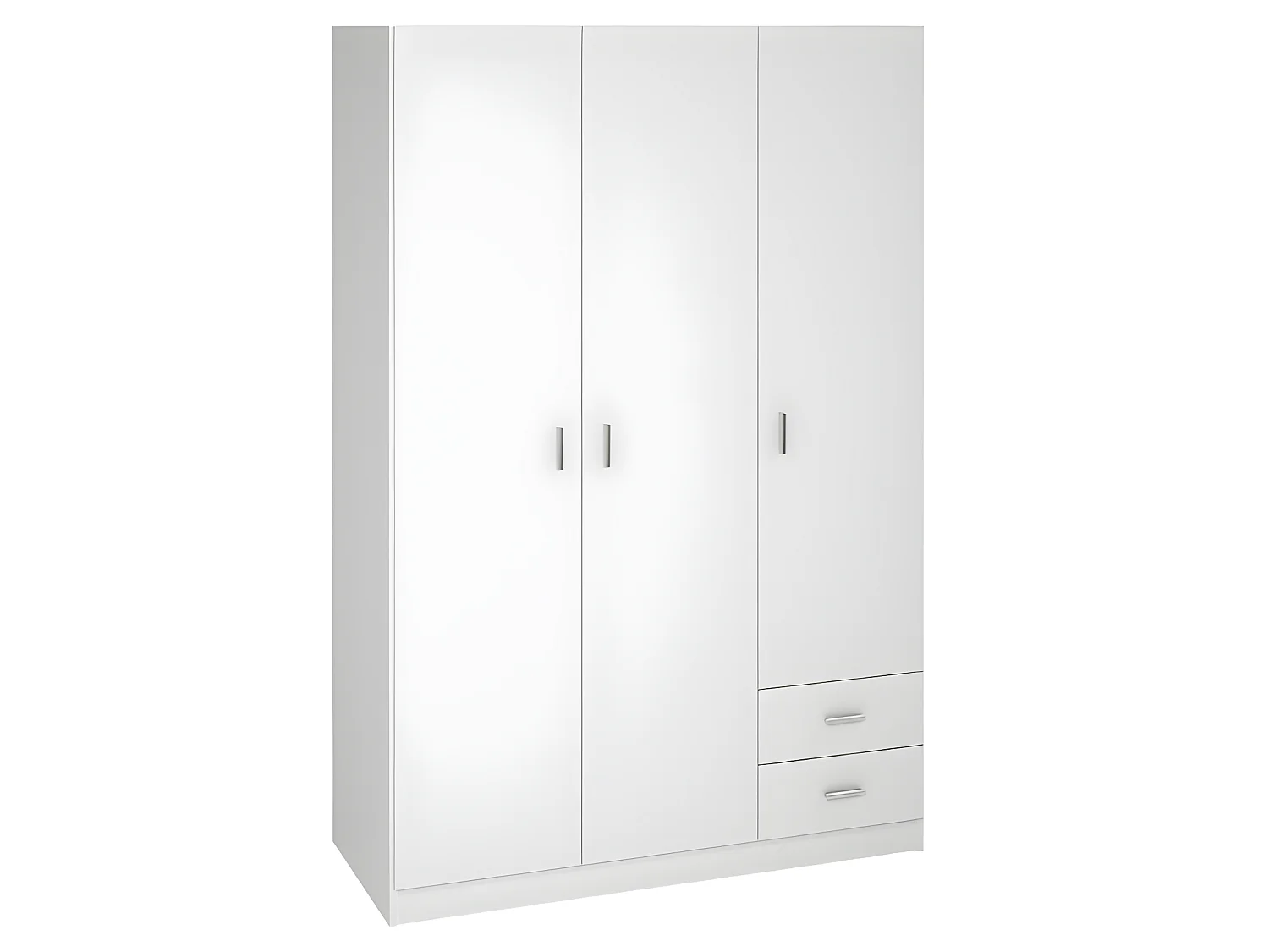 Armoire placard / meuble de rangement coloris blanc - Hauteur 180 x Longueur 120 x Profondeur 52 cm