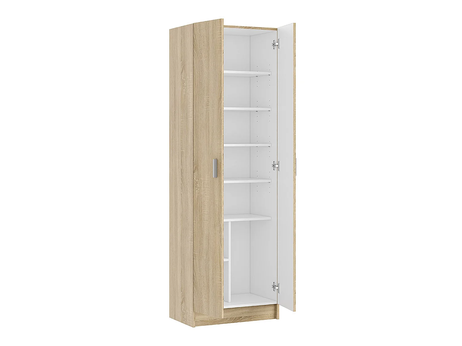 Armoire avec 2 portes coloris Chêne canadian - Dim : 180 x 58,5 x 37 cm