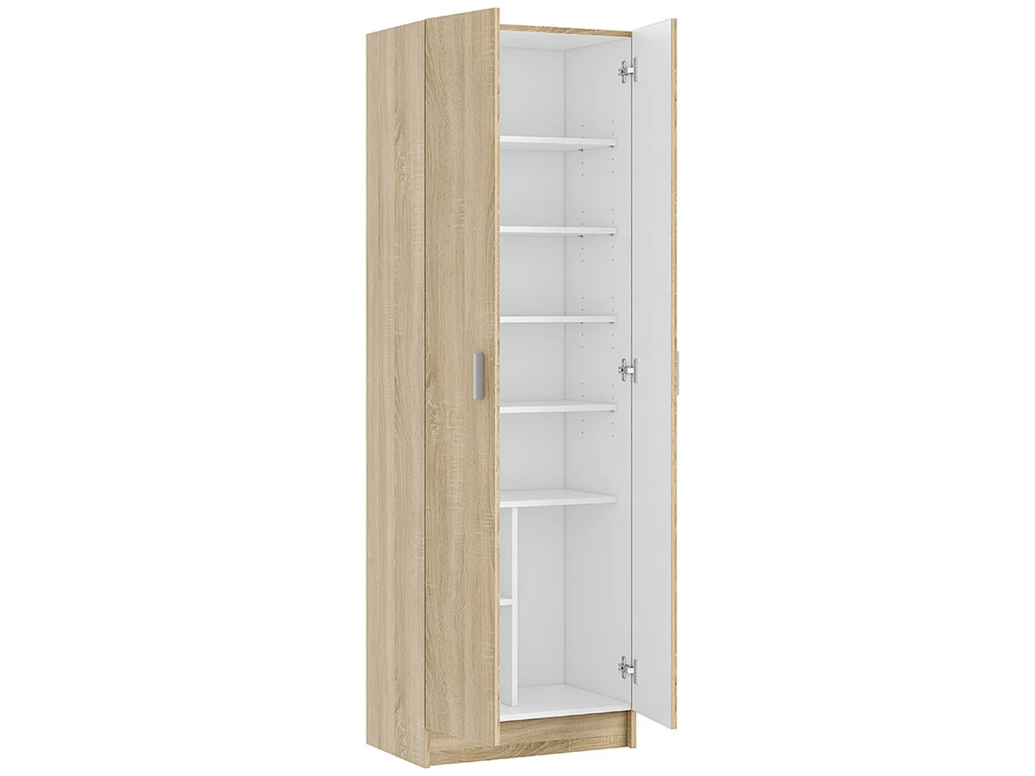 Armoire avec 2 portes coloris Chêne canadian - Dim : 180 x 58,5 x 37 cm
