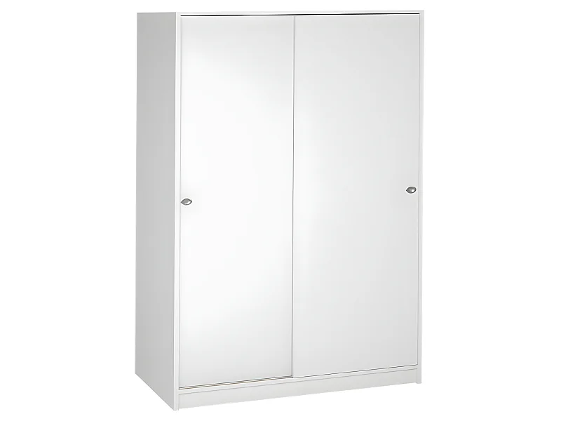 Armoire placard / meuble de rangement coloris blanc - Hauteur 180 x Longueur 90 x Profondeur 50 cm