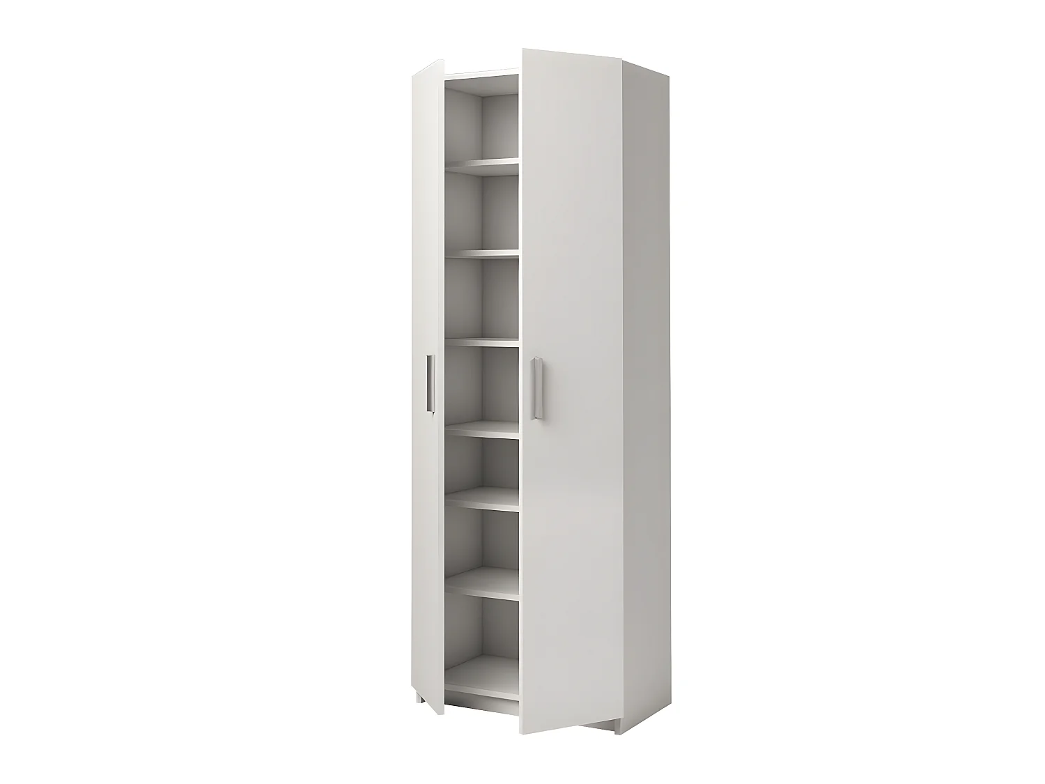 Armoire placard / meuble de rangement coloris blanc - Hauteur 180 x Longueur 60 x Profondeur 35.6 cm